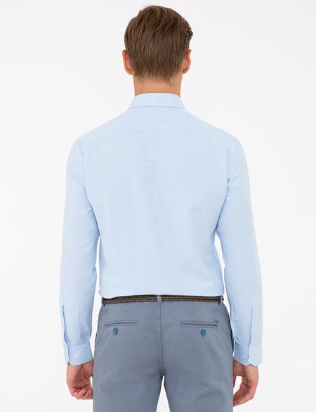 Açık Mavi Slim Fit Oxford Gömlek - 50240379070
