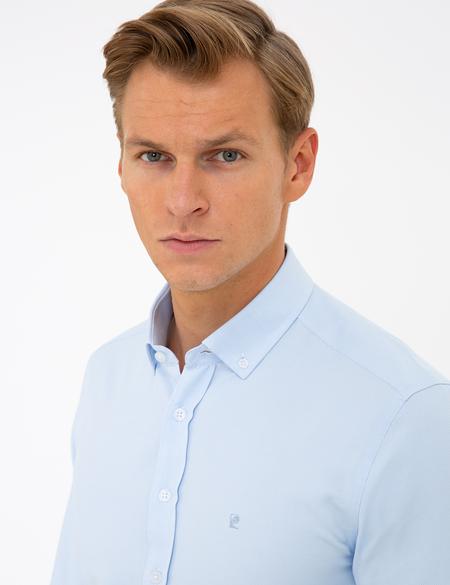 Açık Mavi Slim Fit Oxford Gömlek - 50240379070