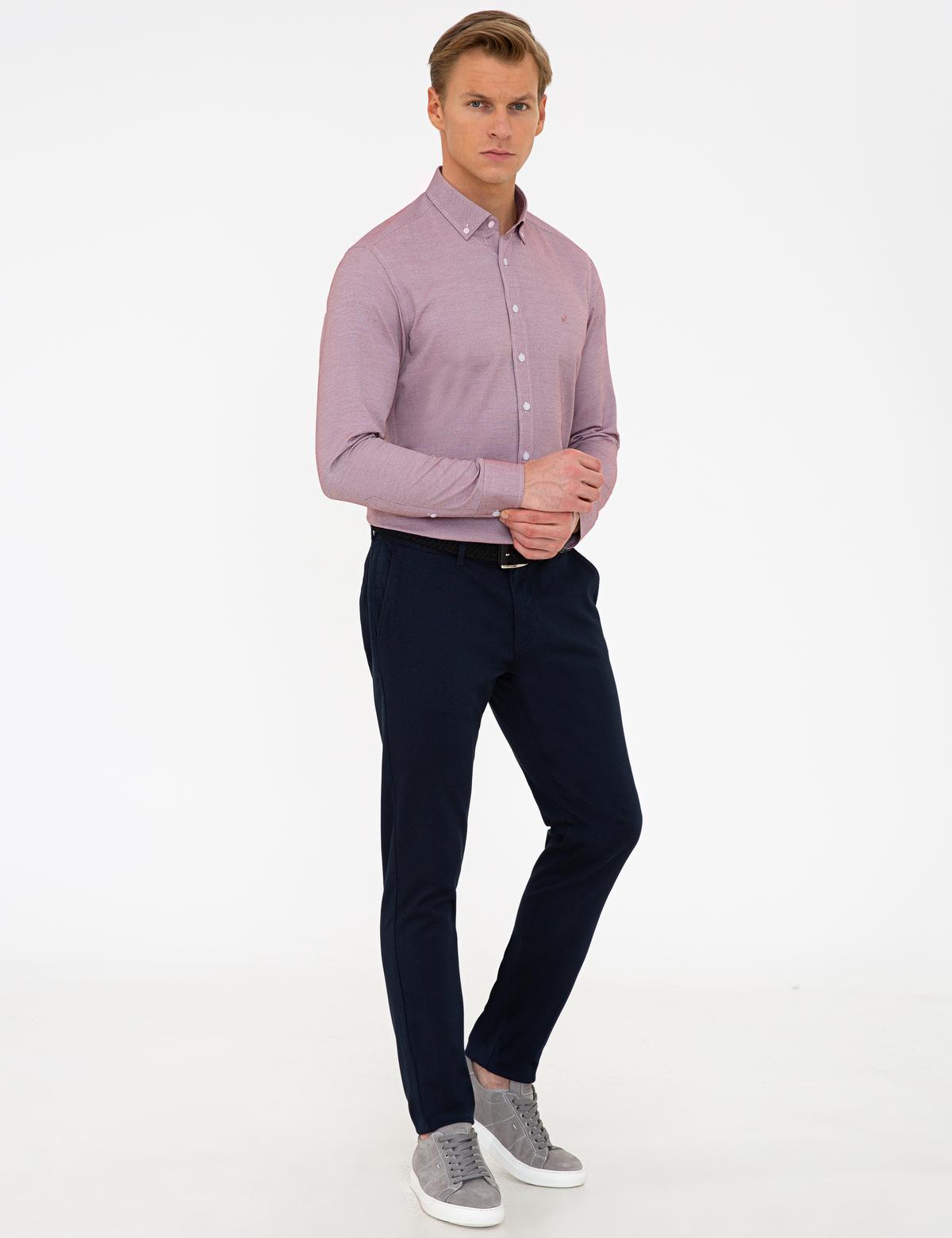 Lacivert Slim Fit Chino Pantolon - 50240326269