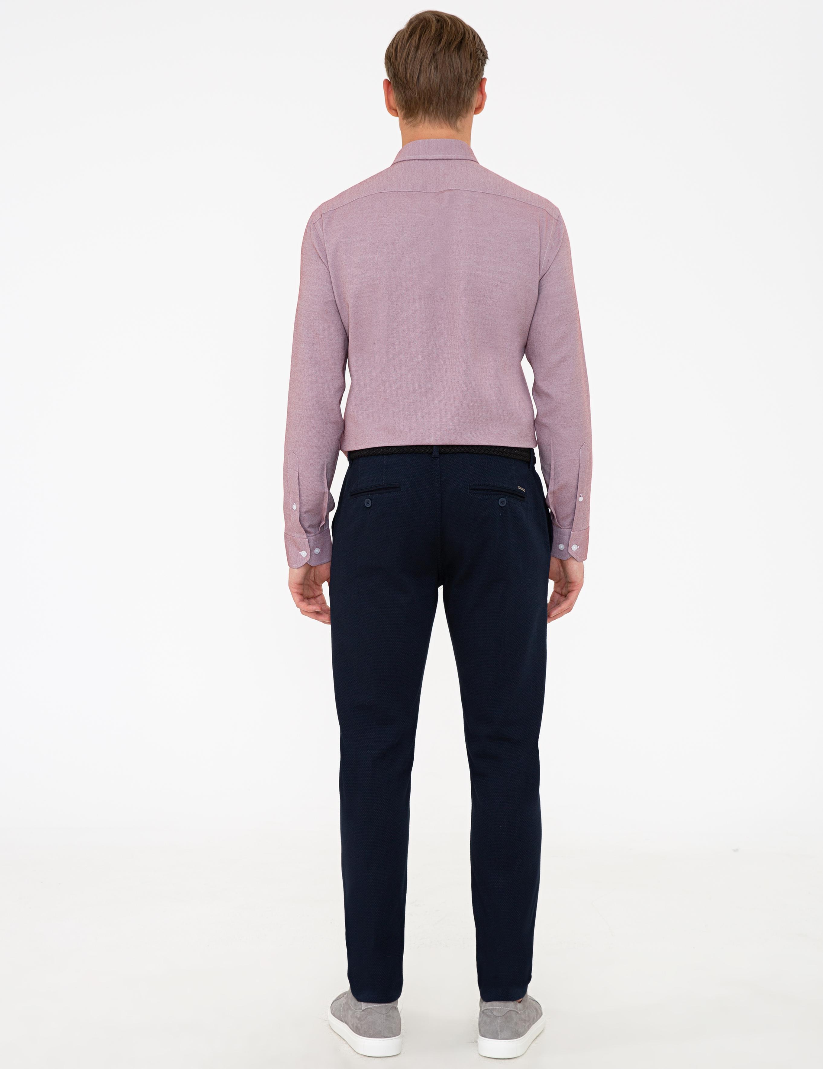 Lacivert Slim Fit Chino Pantolon