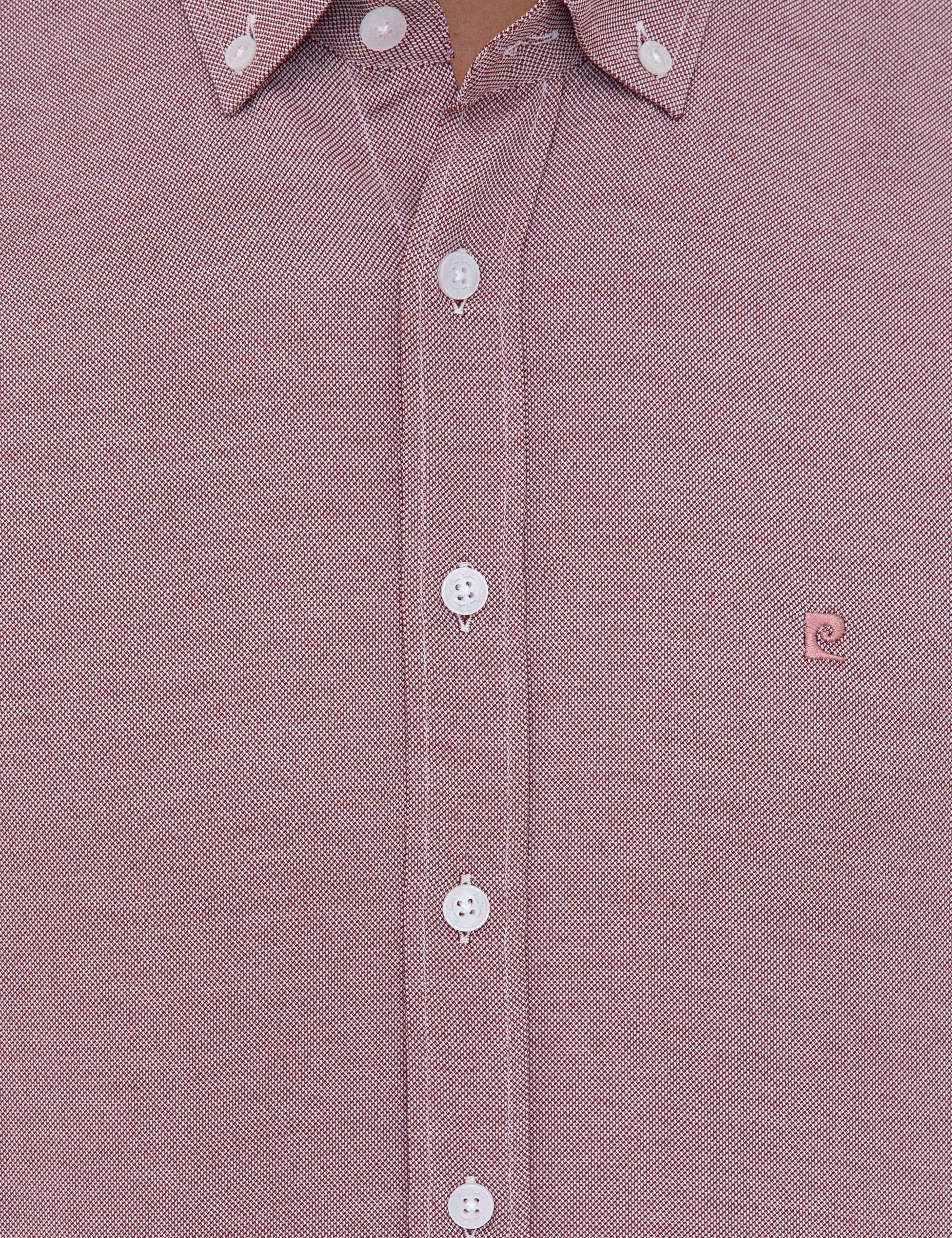 Bordo Slim Fit Oxford Gömlek