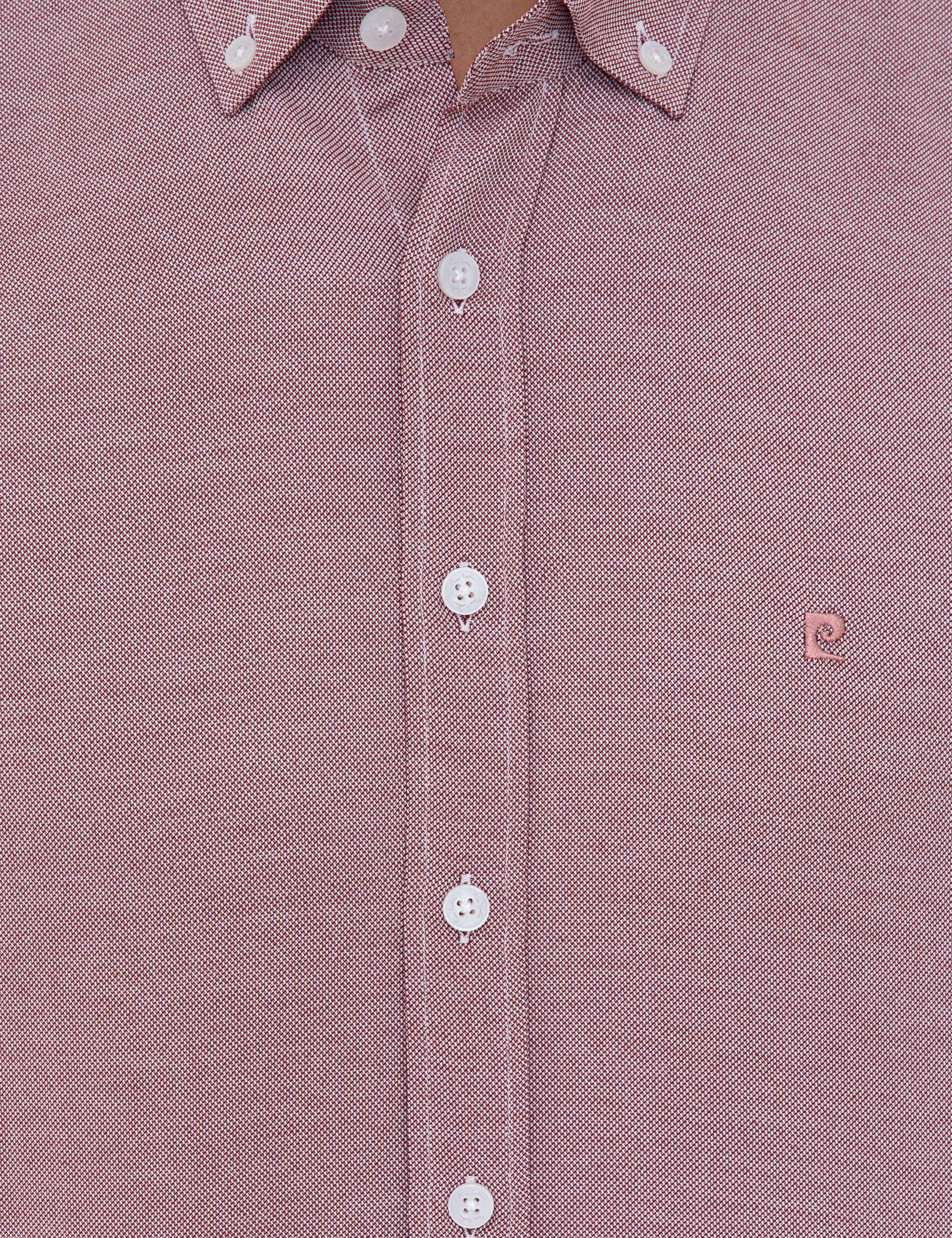 Bordo Slim Fit Uzun Kollu Gömlek - Image 5