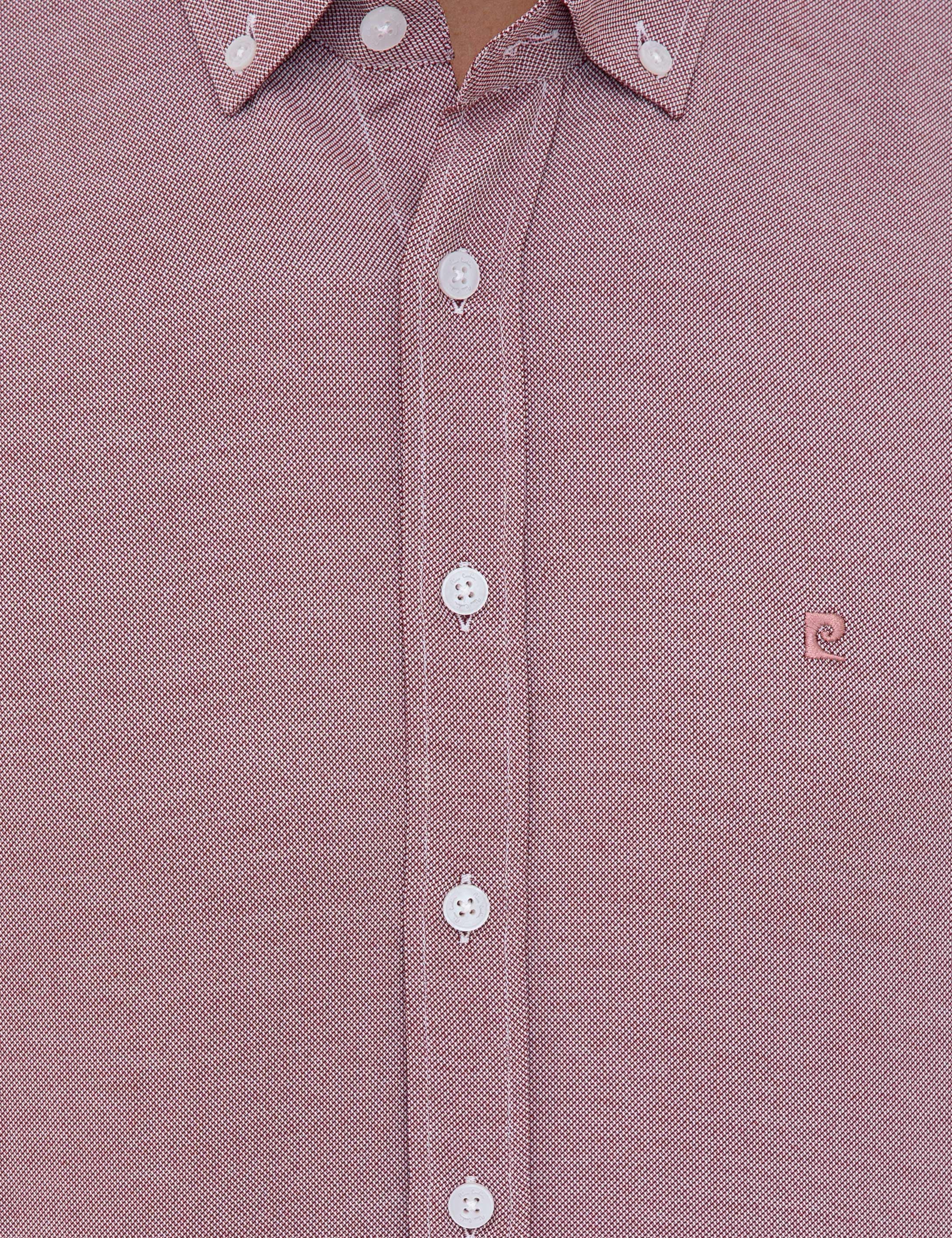 Bordo Slim Fit Uzun Kollu Gömlek