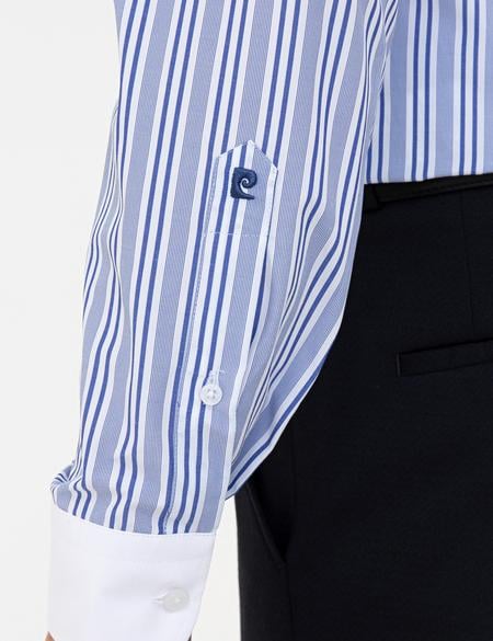 Lacivert Slim Fit Uzun Kollu Gömlek - 50236735002