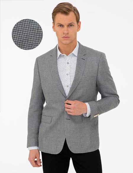 Siyah Slim Fit Ceket - 50233698005