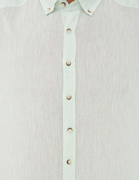 Açık Yeşil Regular Fit Uzun Kollu Gömlek - 50235132130