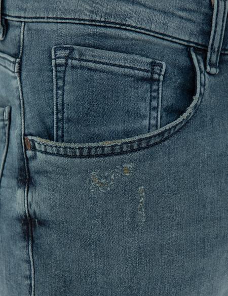 Koyu Mavi Jean Şort - 50235749030