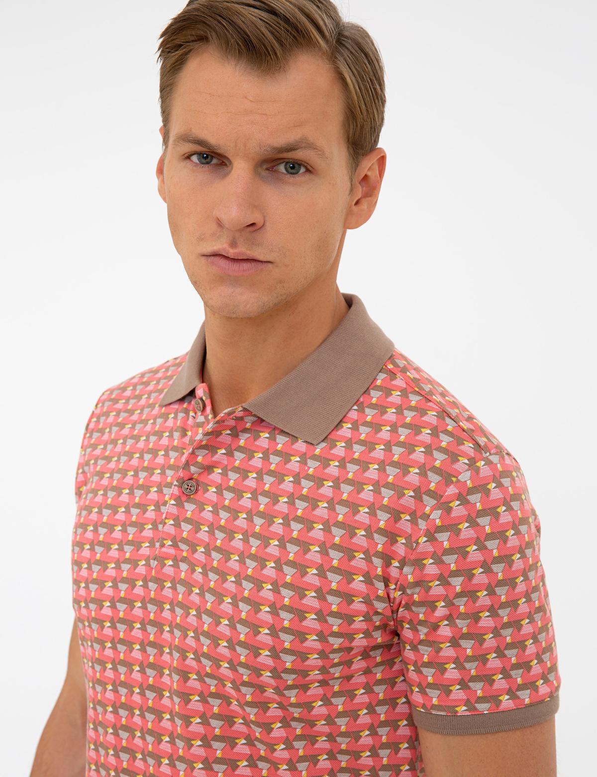 Kırmızı Slim Fit Polo Yaka Tişört - 50232427151