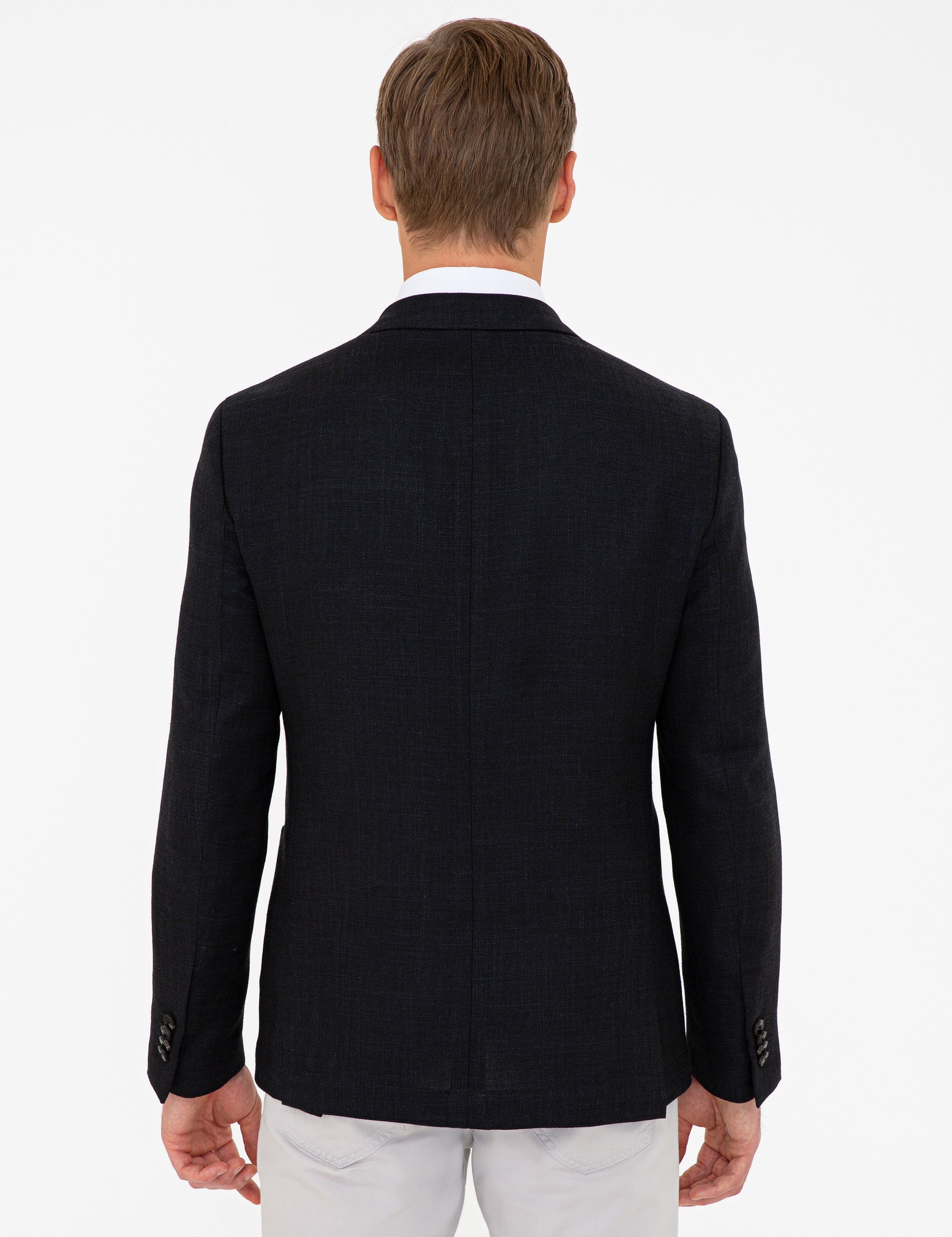 Siyah Slim Fit Ceket - Image 4