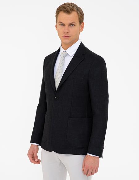 Siyah Slim Fit Ceket - 50233711011