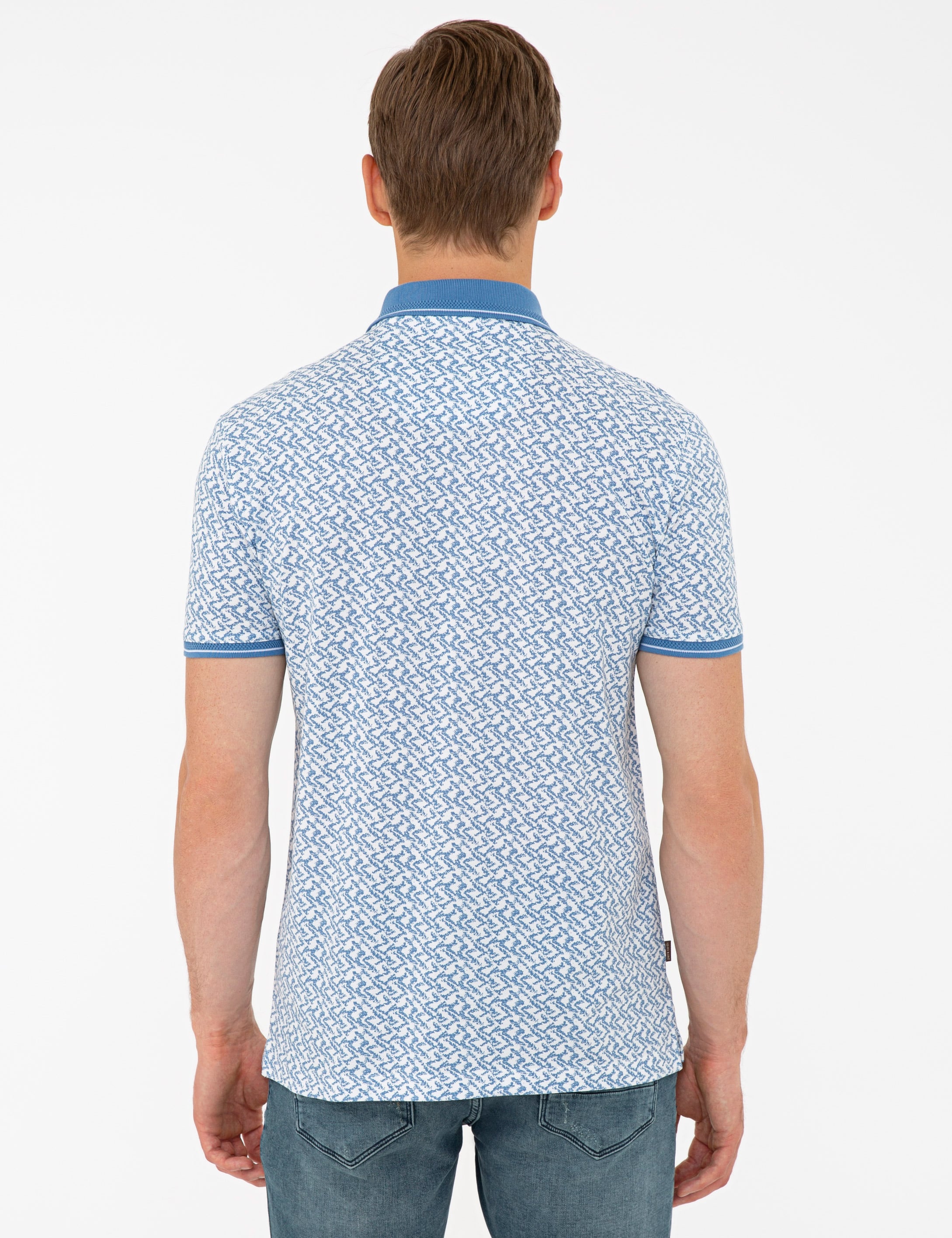 Koyu Mint Slim Fit Polo Yaka Tişört - Image 3