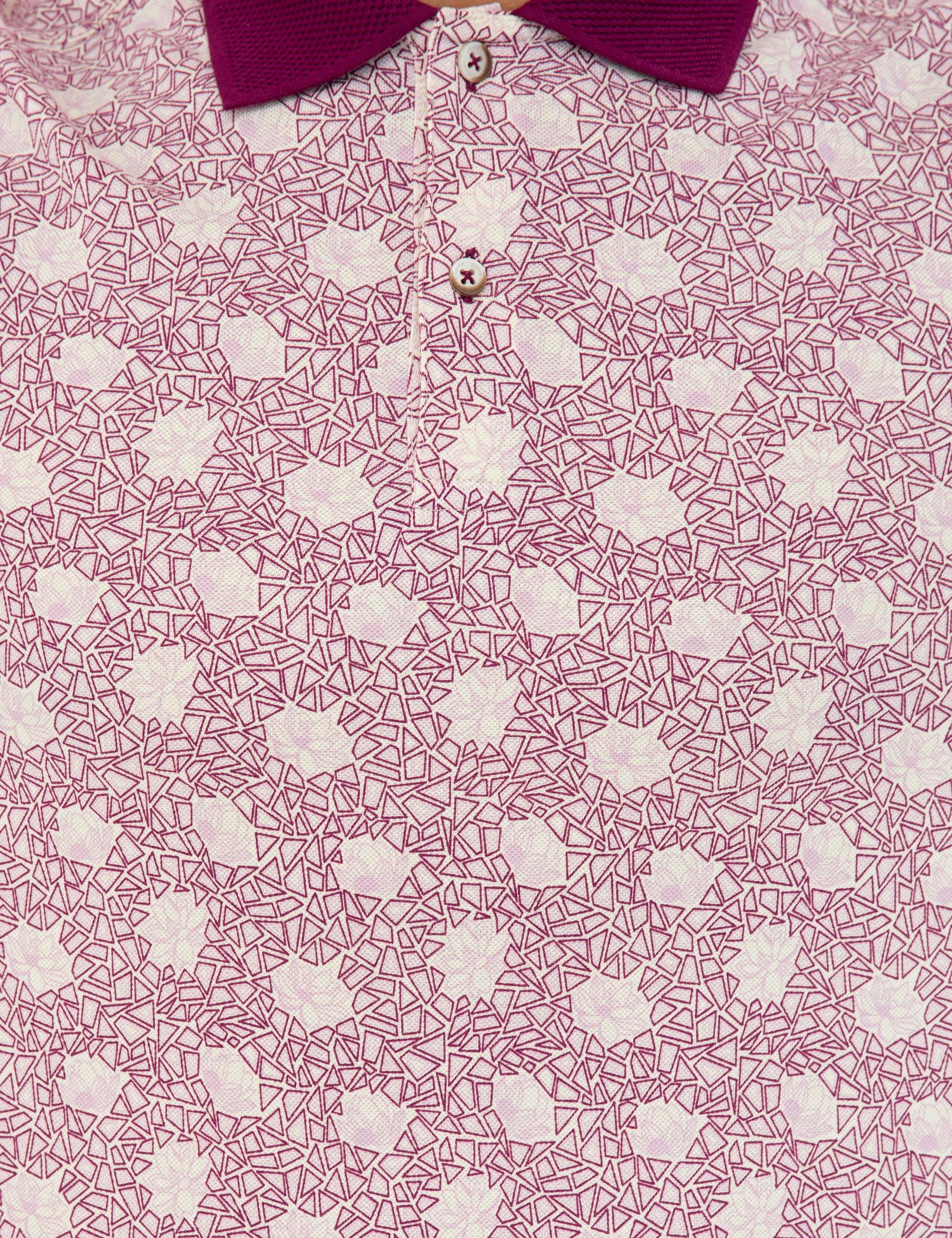 Mürdüm Slim Fit Desenli Polo Yaka Tişört