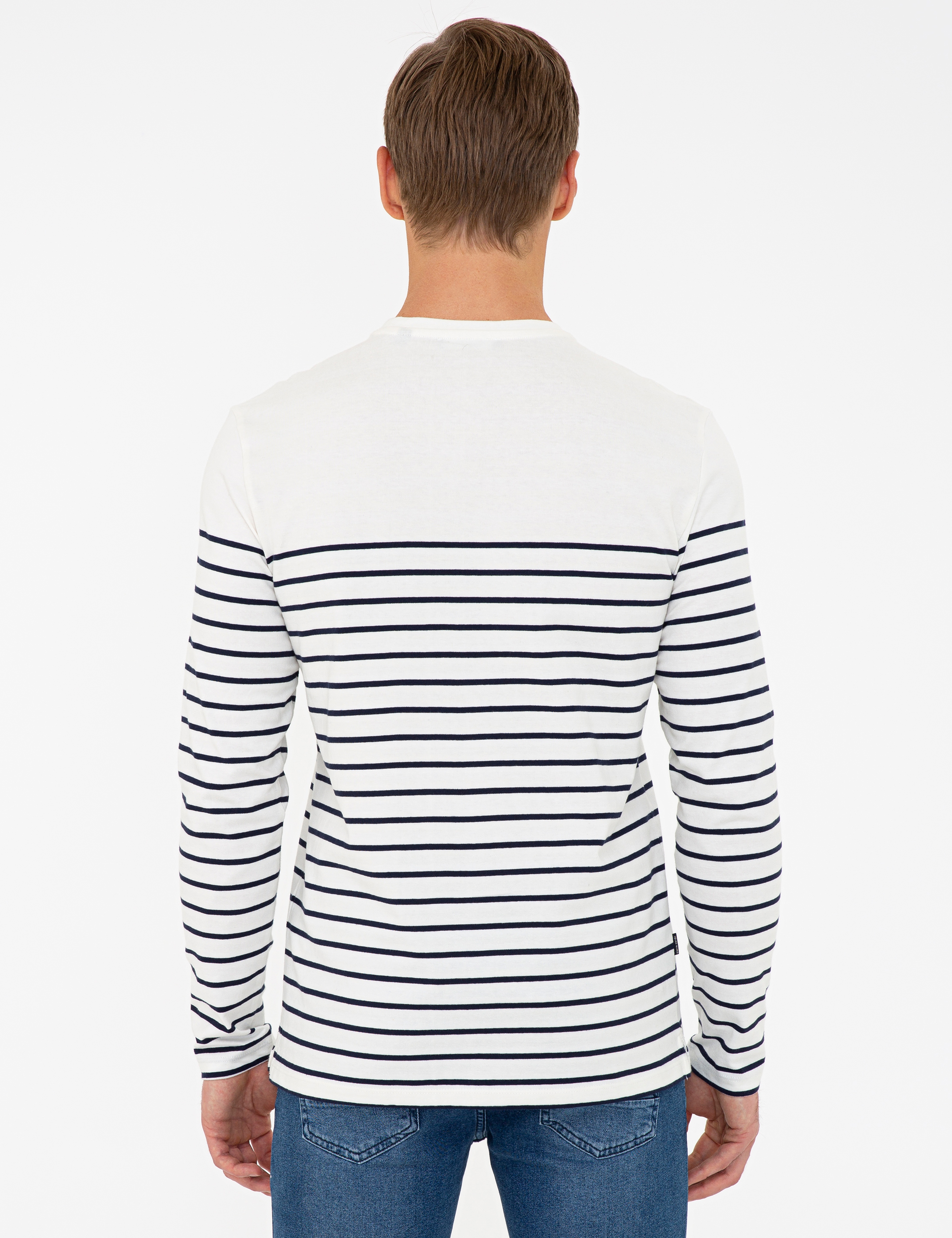 Beyaz Slim Fit Sweatshirt