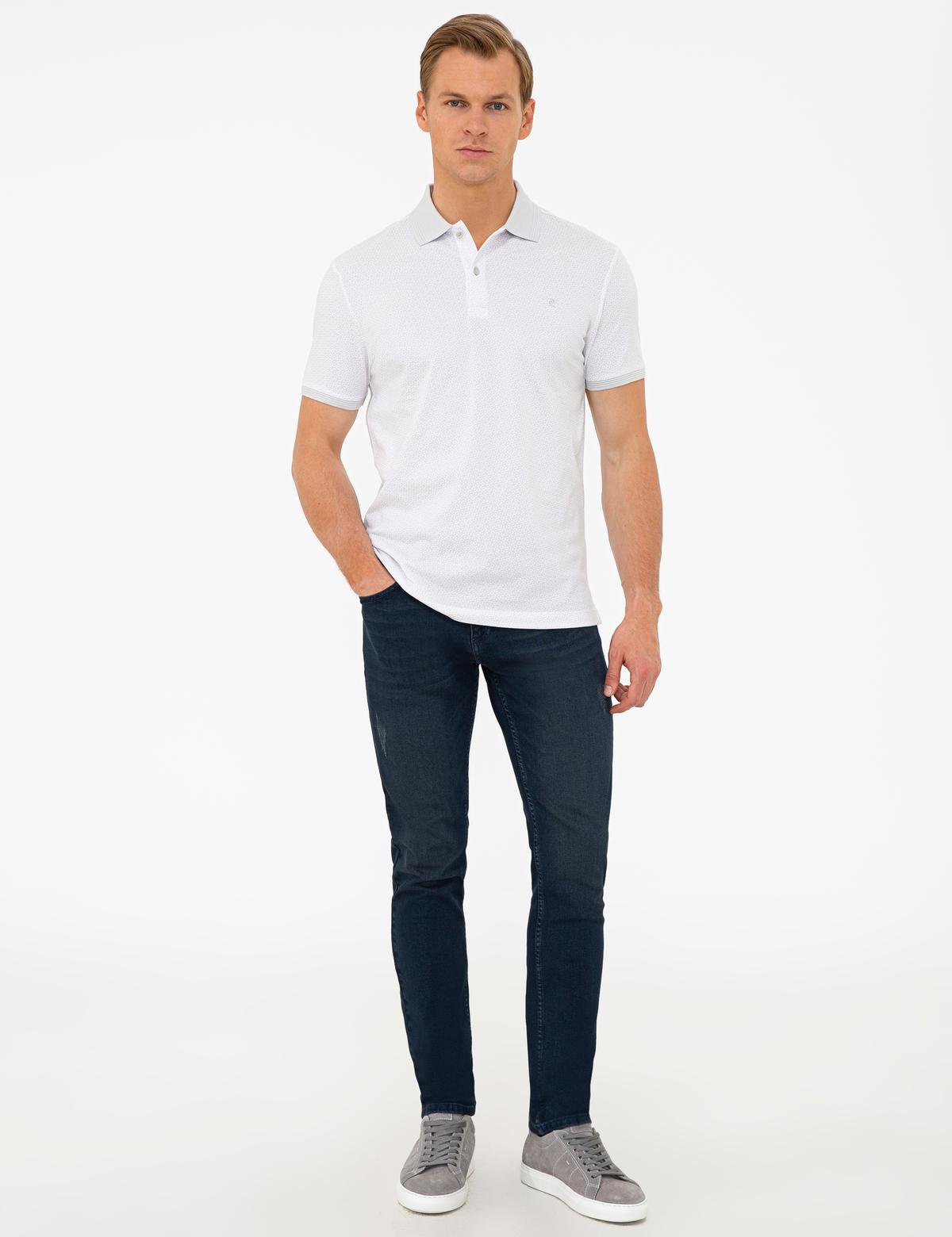 Gri Slim Fit Polo Yaka Tişört - 50232402158