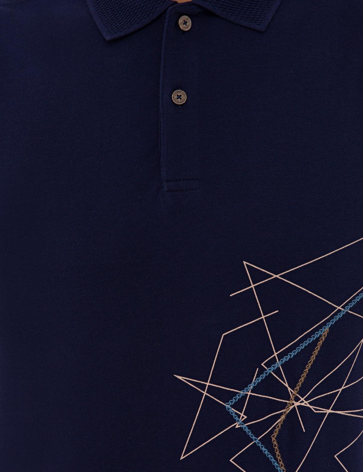 Koyu Lacivert Slim Fit Polo Yaka Tişört - 50238229015