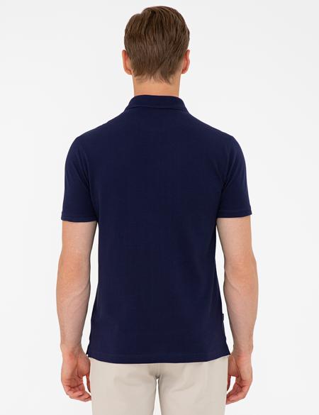 Koyu Lacivert Slim Fit Polo Yaka Tişört - 50238229015