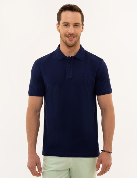 Lacivert Slim Fit Basic Tişört - 50218589162