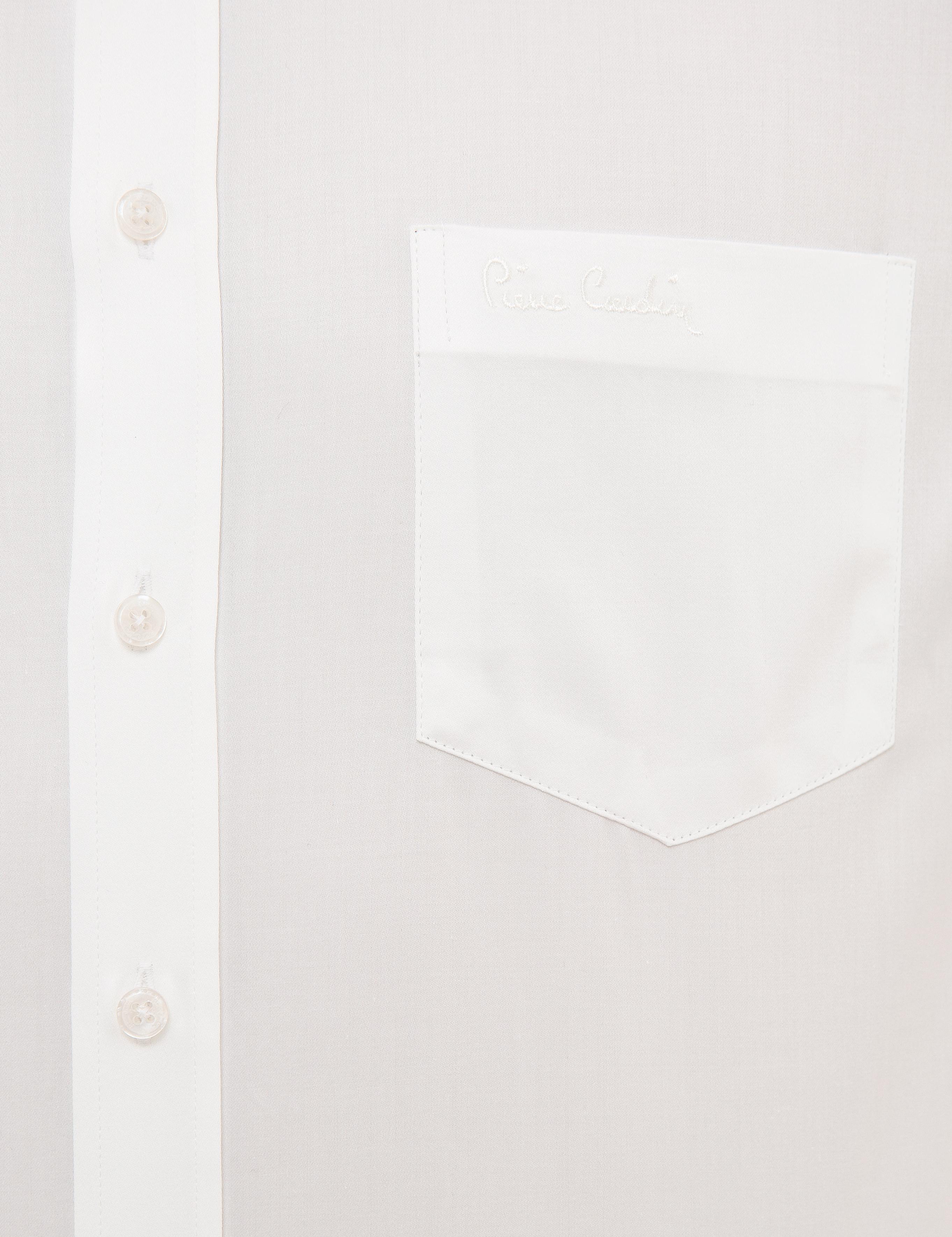 Beyaz Regular Fit Kısa Kollu Gömlek