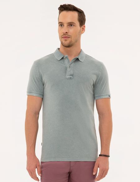 Koyu Gri Slim Fit Polo Yaka Tişört - 50226963016