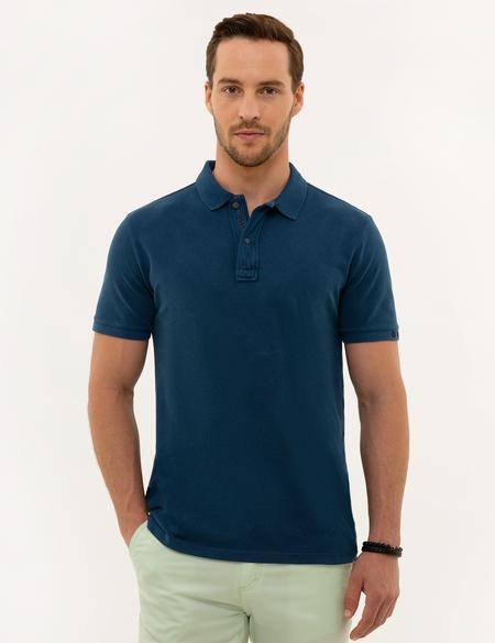 Lacivert Slim Fit Polo Yaka Tişört - 50226963001
