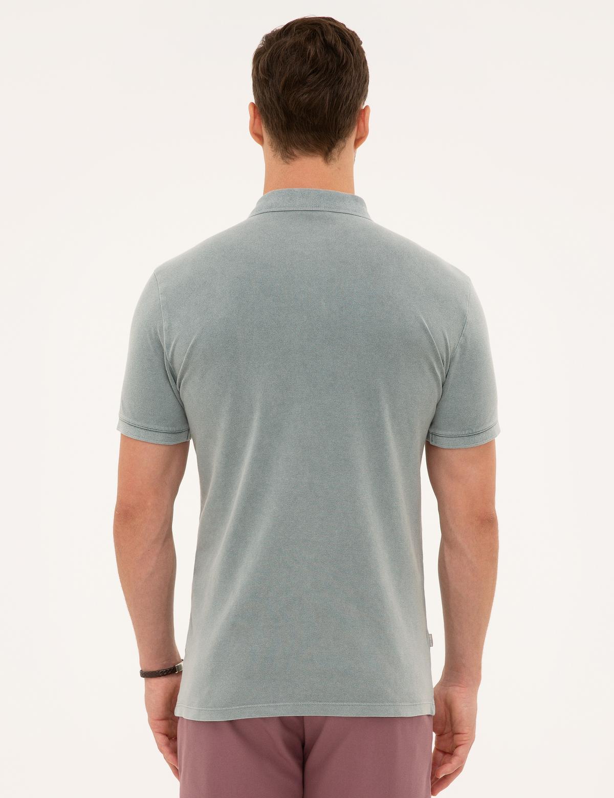 Koyu Gri Slim Fit Polo Yaka Tişört - 50226963016