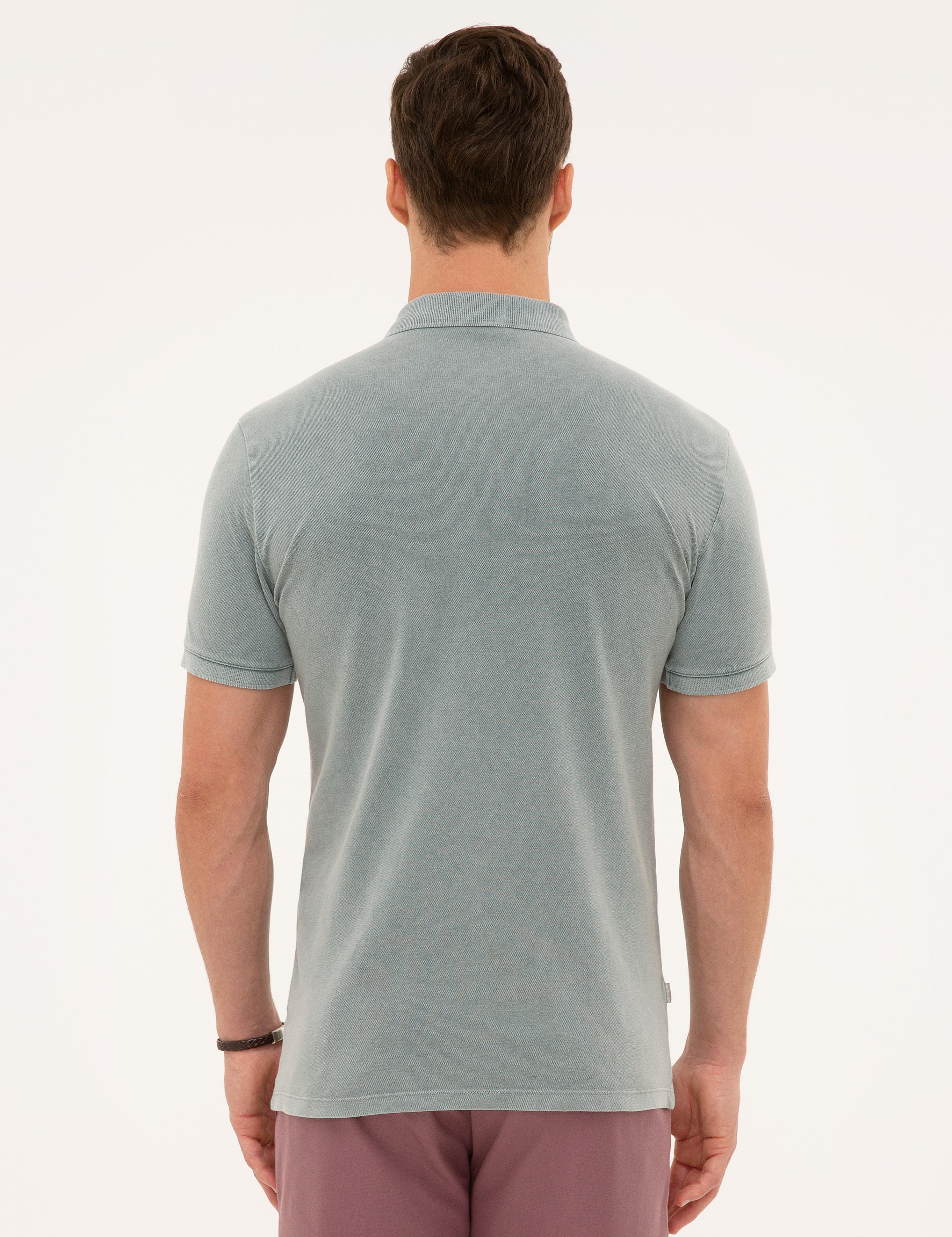 Koyu Gri Slim Fit Polo Yaka Tişört