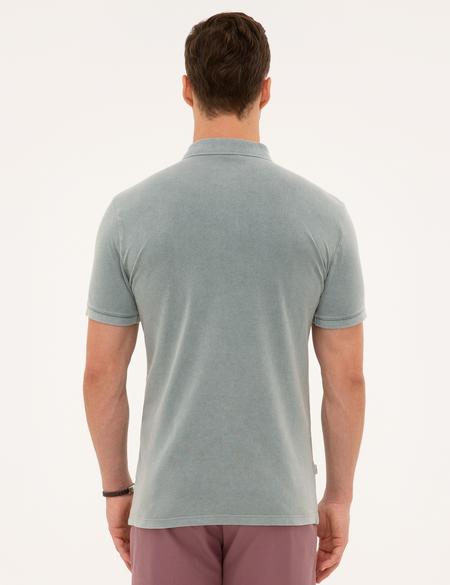 Koyu Gri Slim Fit Polo Yaka Tişört - 50226963016