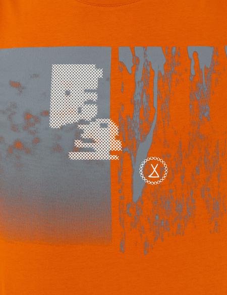 TURUNCU Slim Fit Bisiklet Yaka Tişört - 50241511011