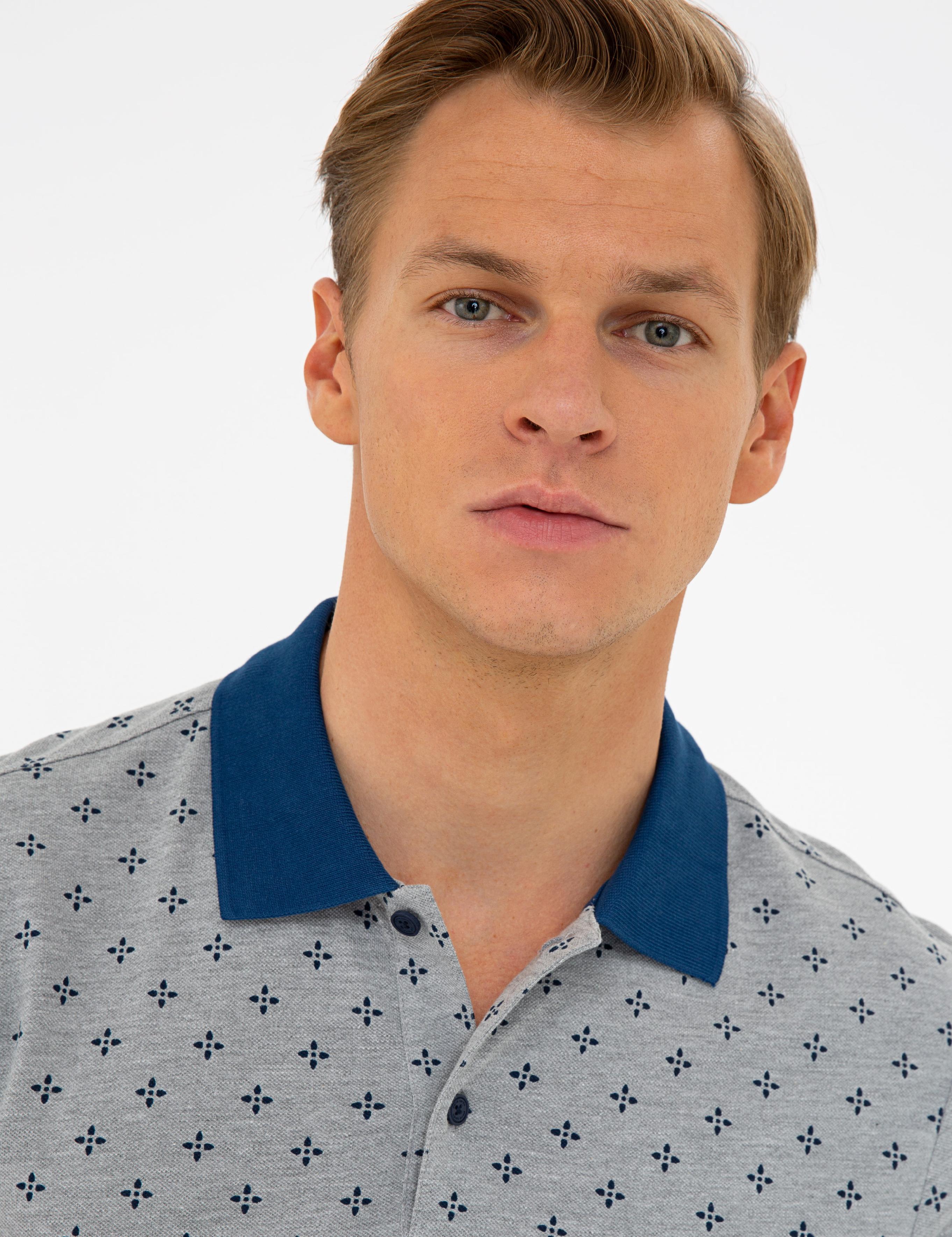 Gri Melanj Slim Fit Polo Yaka T-Shirt