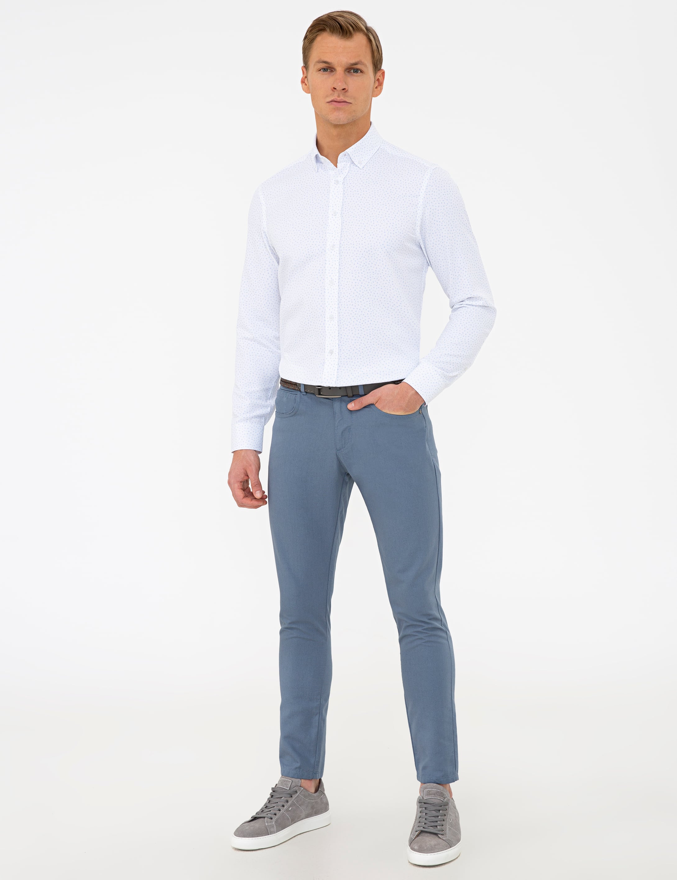 Saks Slim Fit Kanvas Pantolon - Image 2