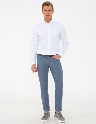 Saks Slim Fit Kanvas Pantolon