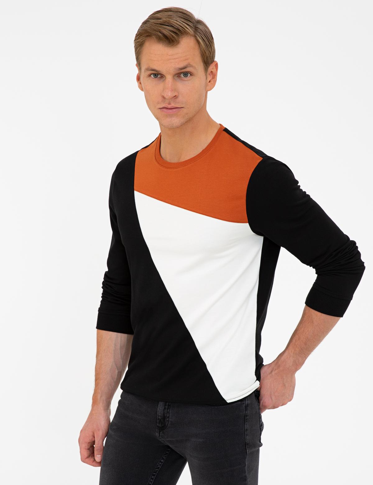 Siyah Slim Fit Sweatshirt - 50233270073