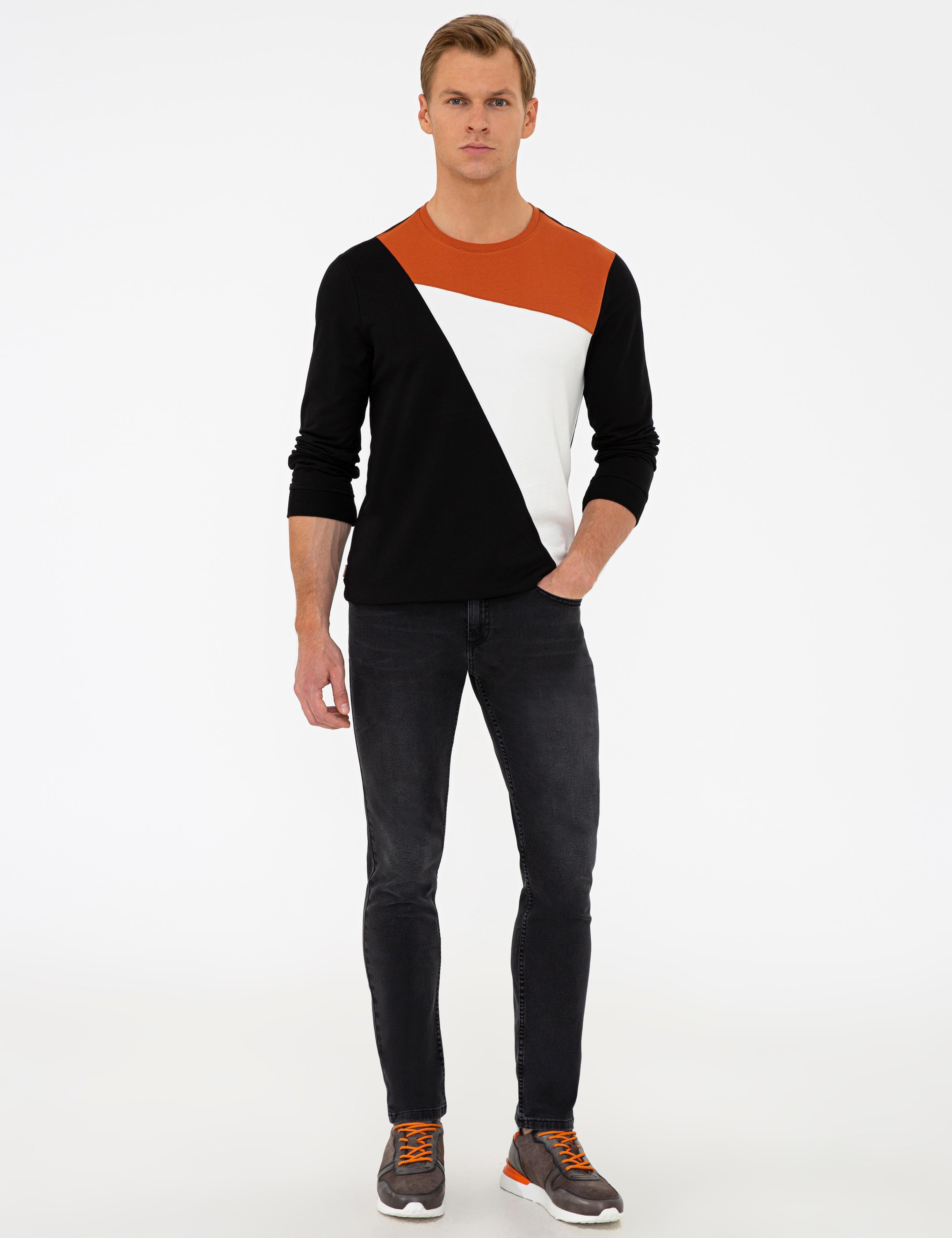 Siyah Slim Fit Sweatshirt