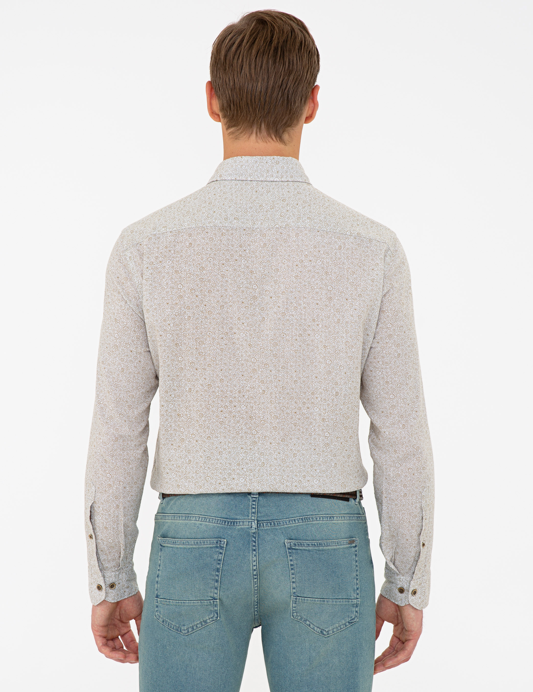 Haki Regular Fit Uzun Kollu Gömlek - Image 3