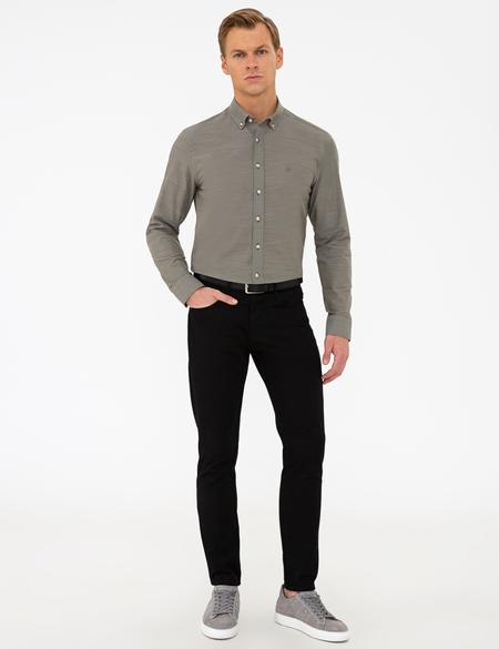 Haki Slim Fit Gömlek - 50236034043