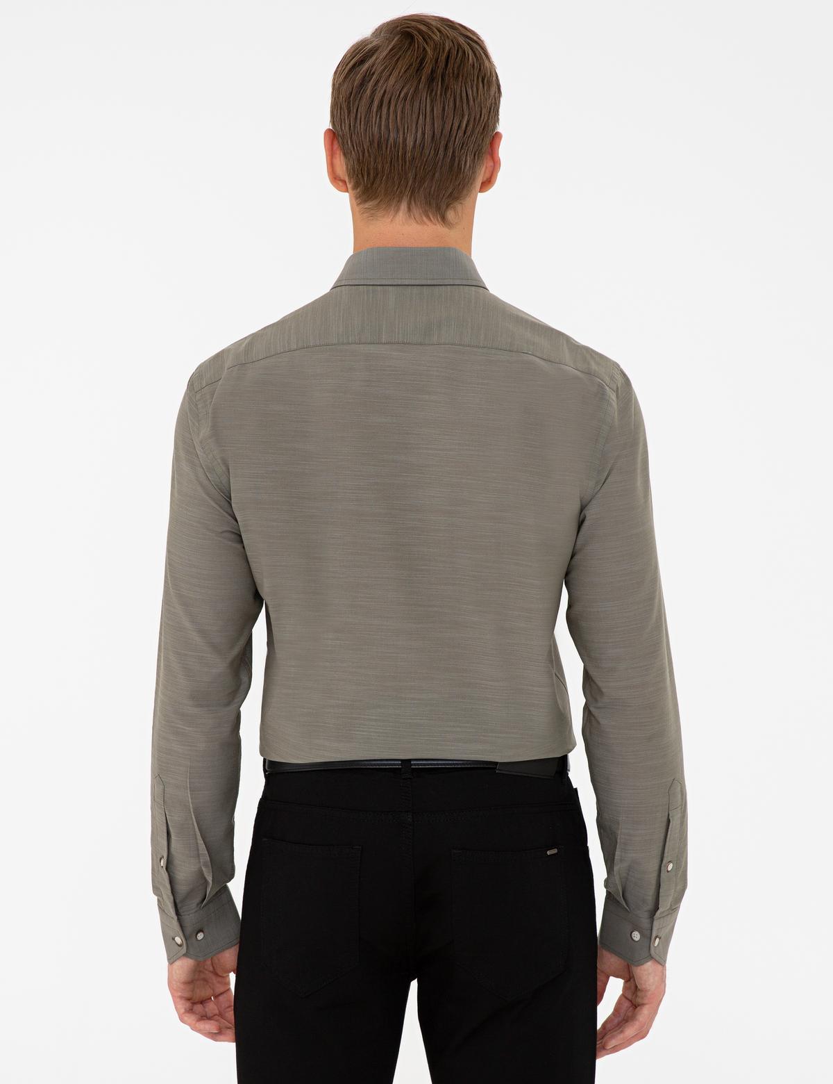 Haki Slim Fit Gömlek - 50236034043