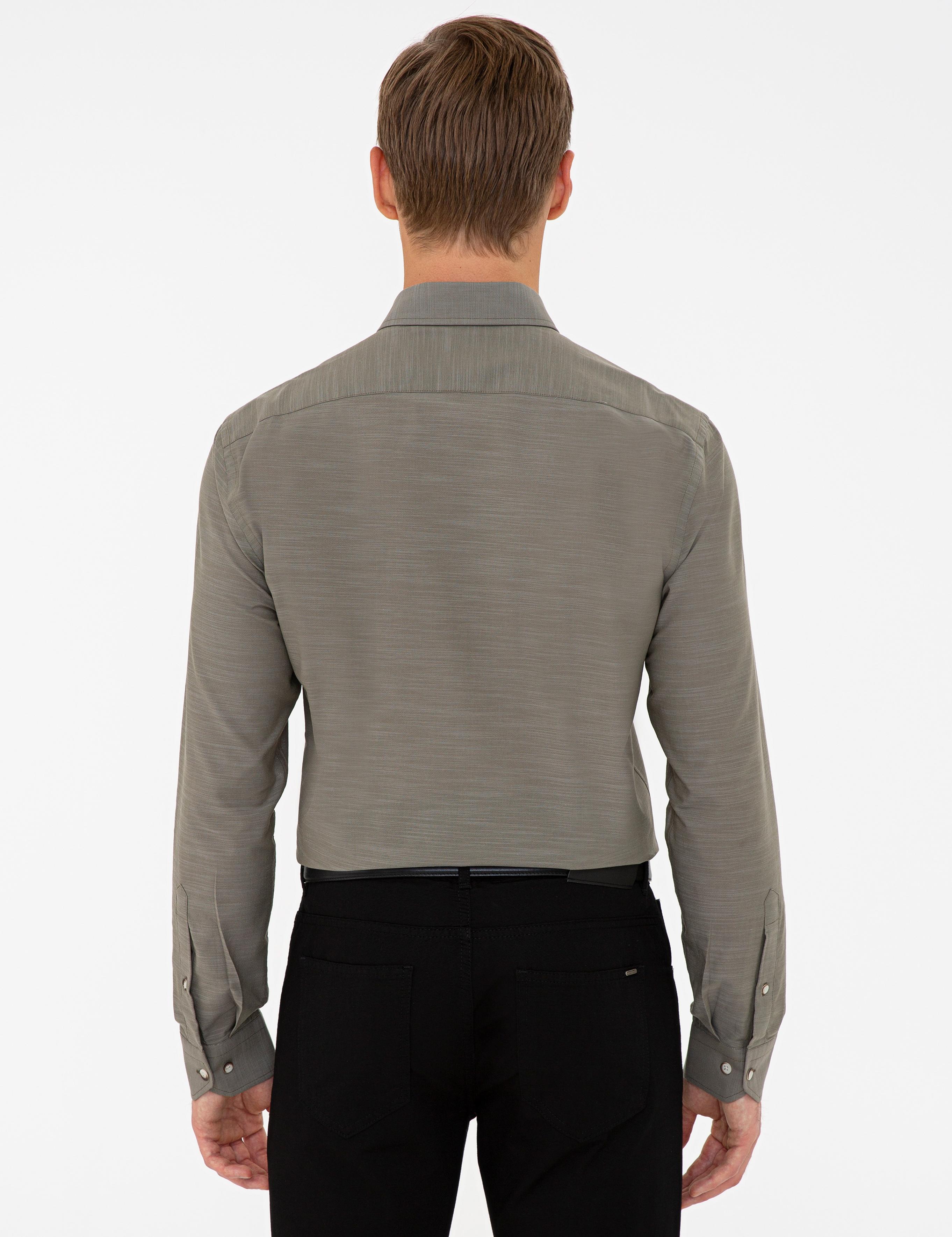 Haki Slim Fit Gömlek