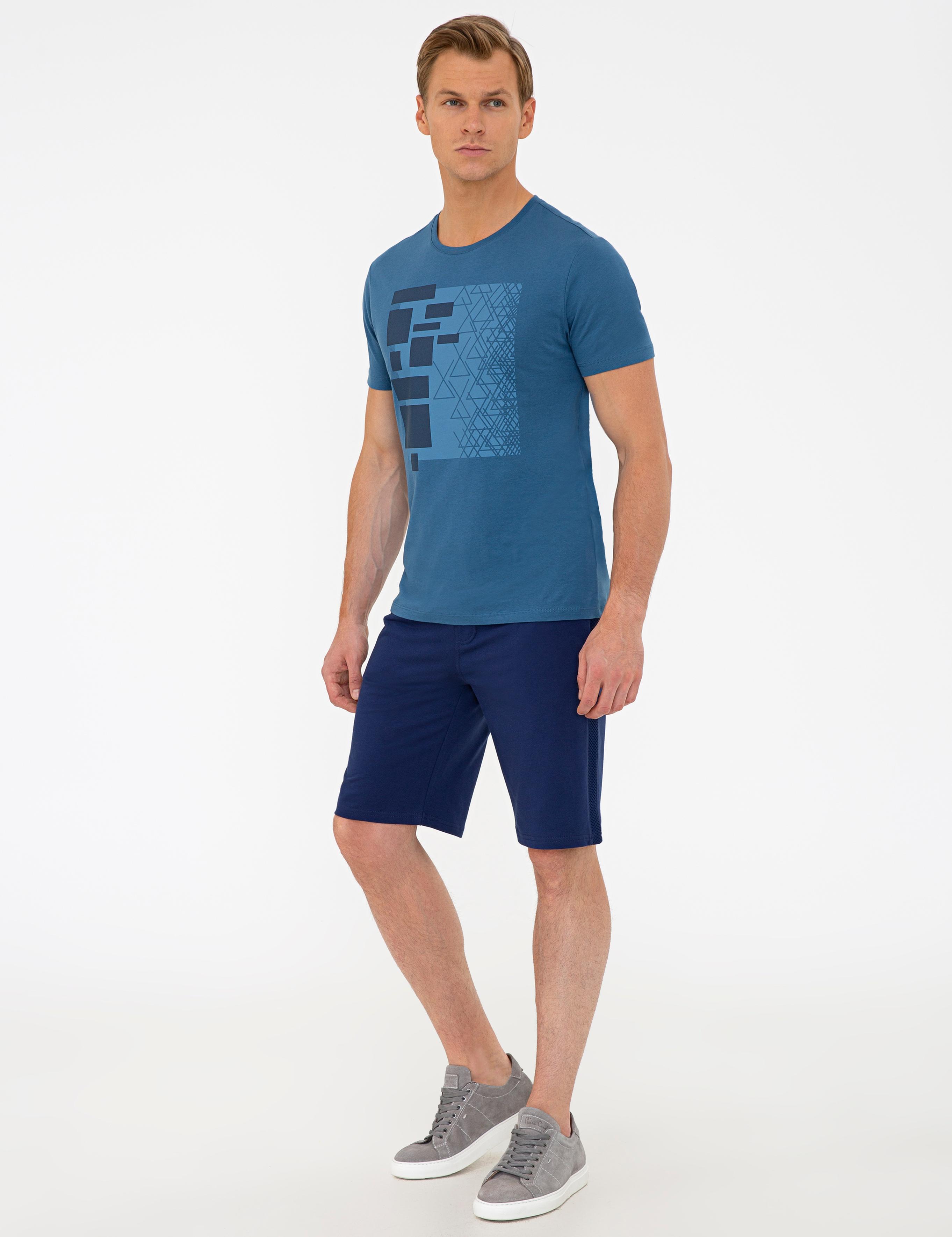 Lacivert Standart Fit Örme Şort