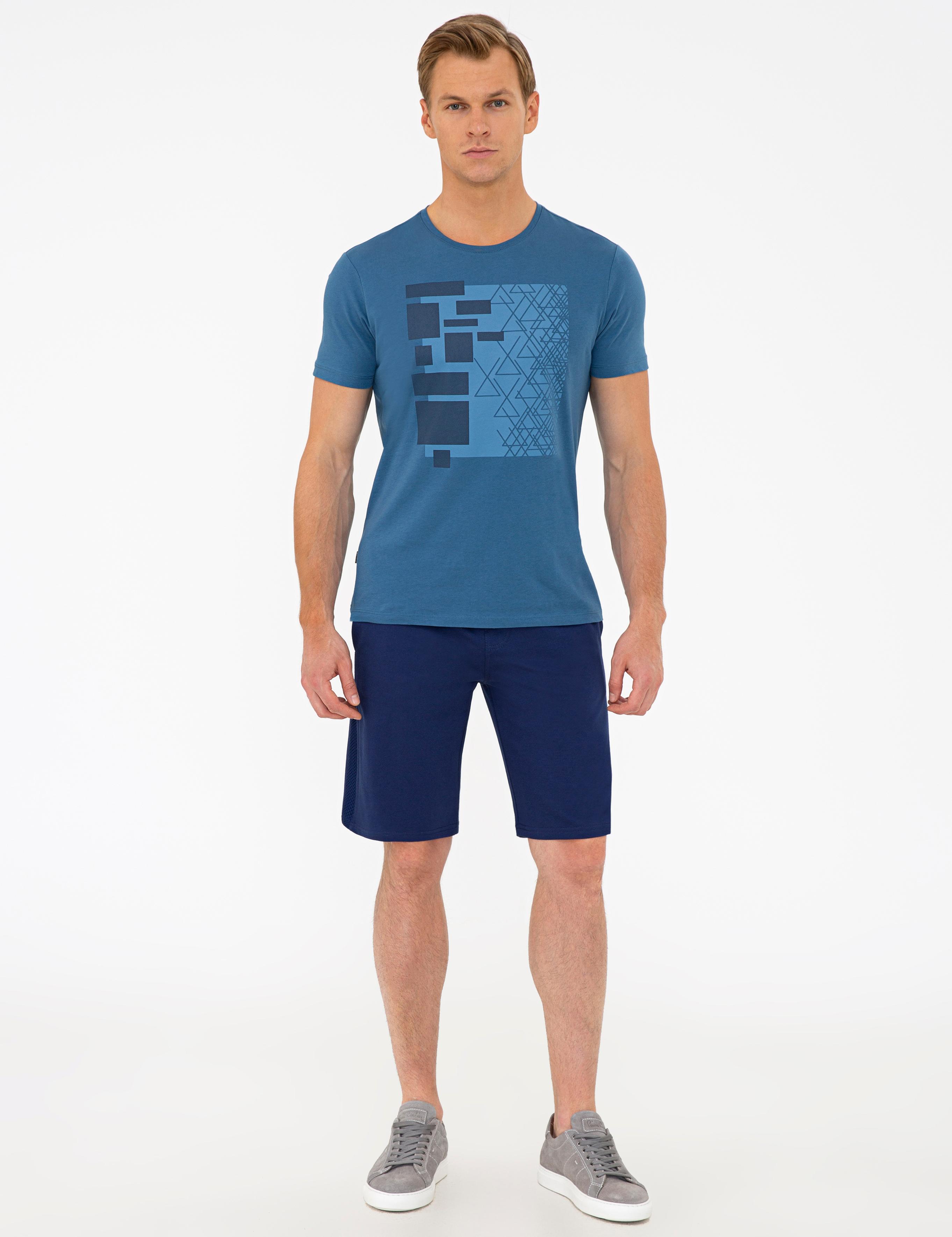 Lacivert Standart Fit Örme Şort