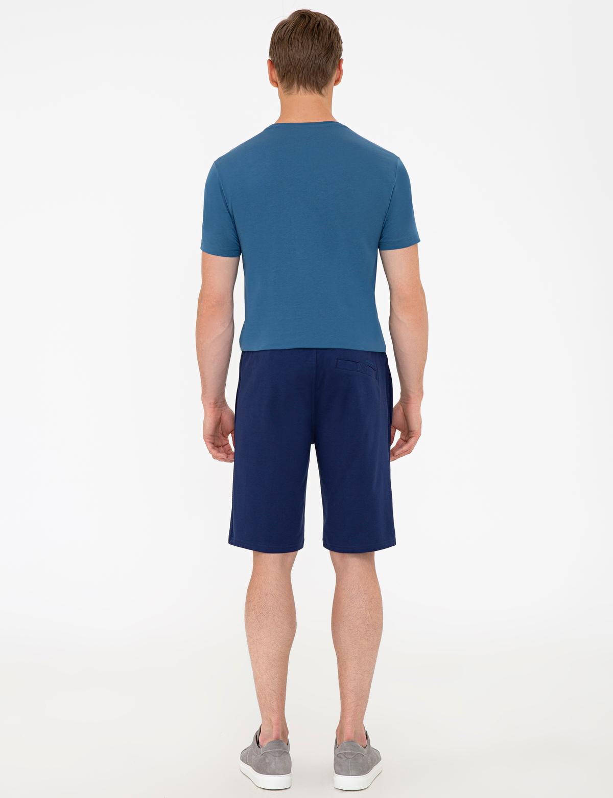 Lacivert Standart Fit Örme Şort - 50233260005