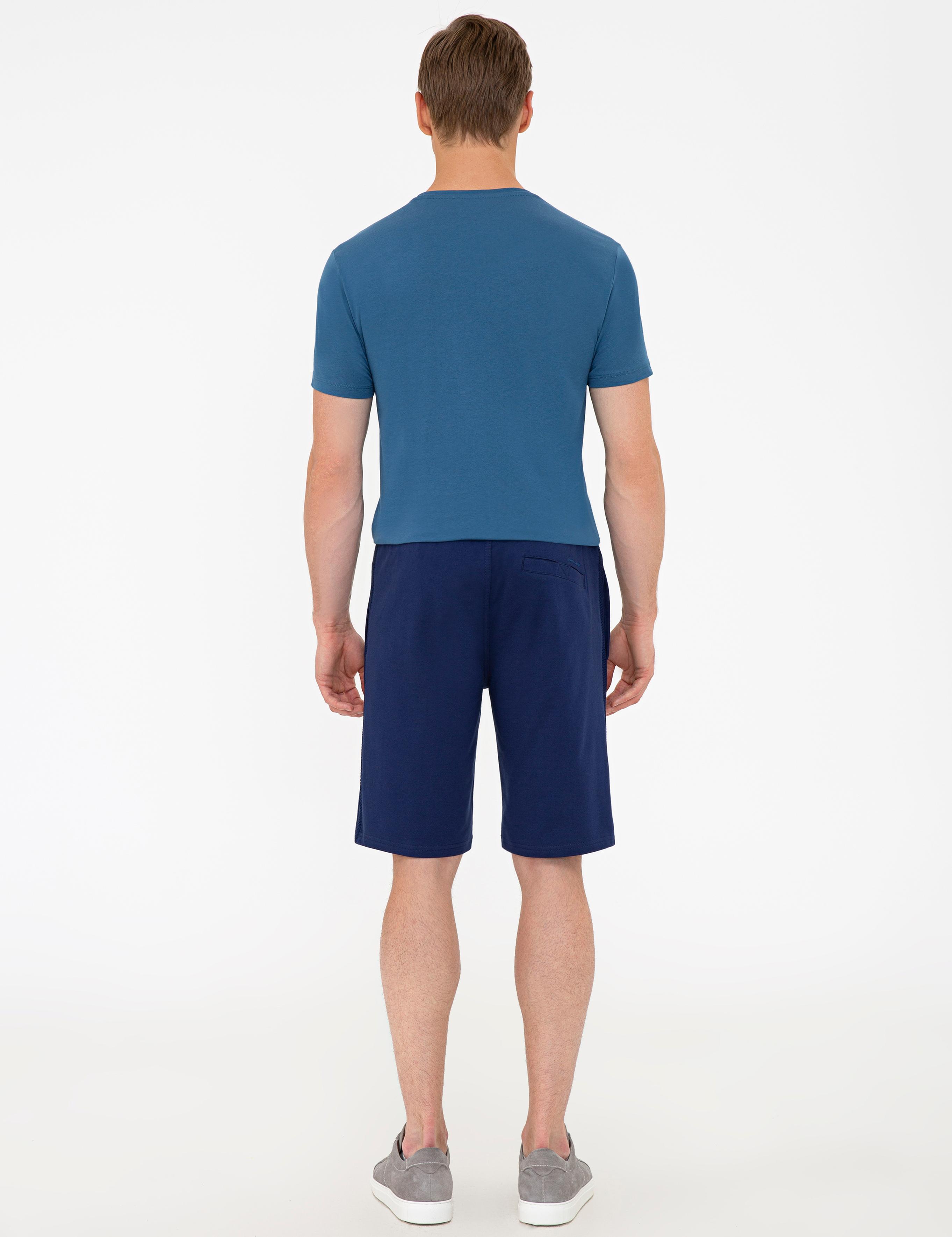 Lacivert Standart Fit Örme Şort