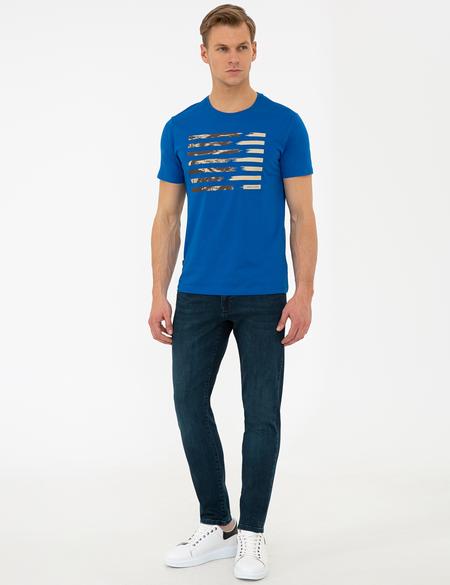 Sax Slim Fit Bisiklet Yaka T-Shirt - 50241486011