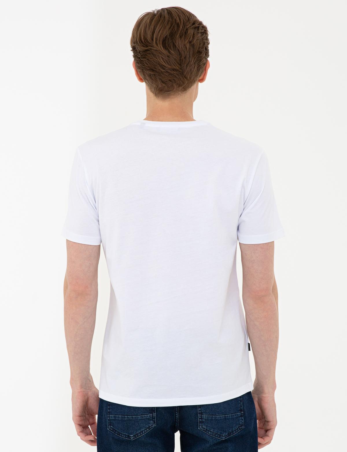 Beyaz Slim Fit Tişört - 50241492002