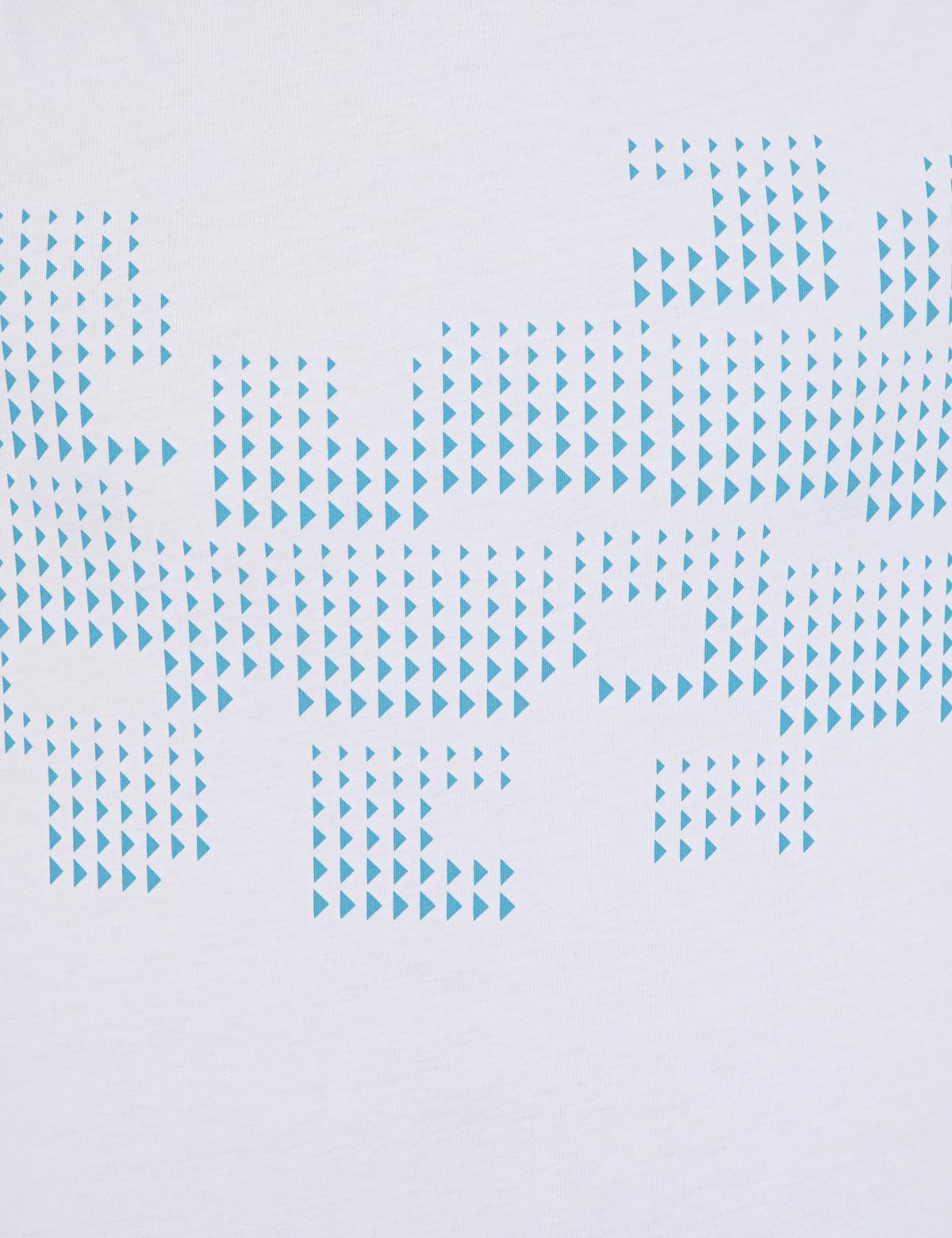 Beyaz Slim Fit Bisiklet Yaka Tişört - 50241514007