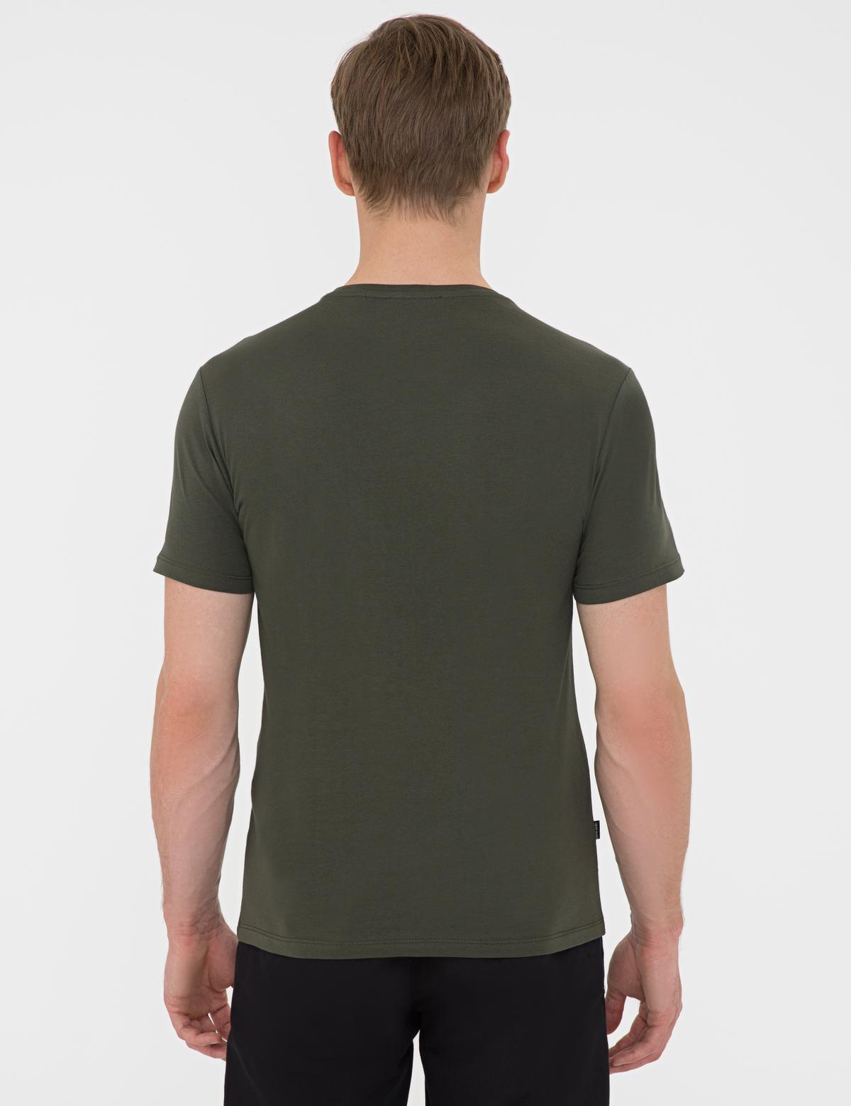 Haki Slim Fit Bisiklet Yaka T-Shirt - 50241532002