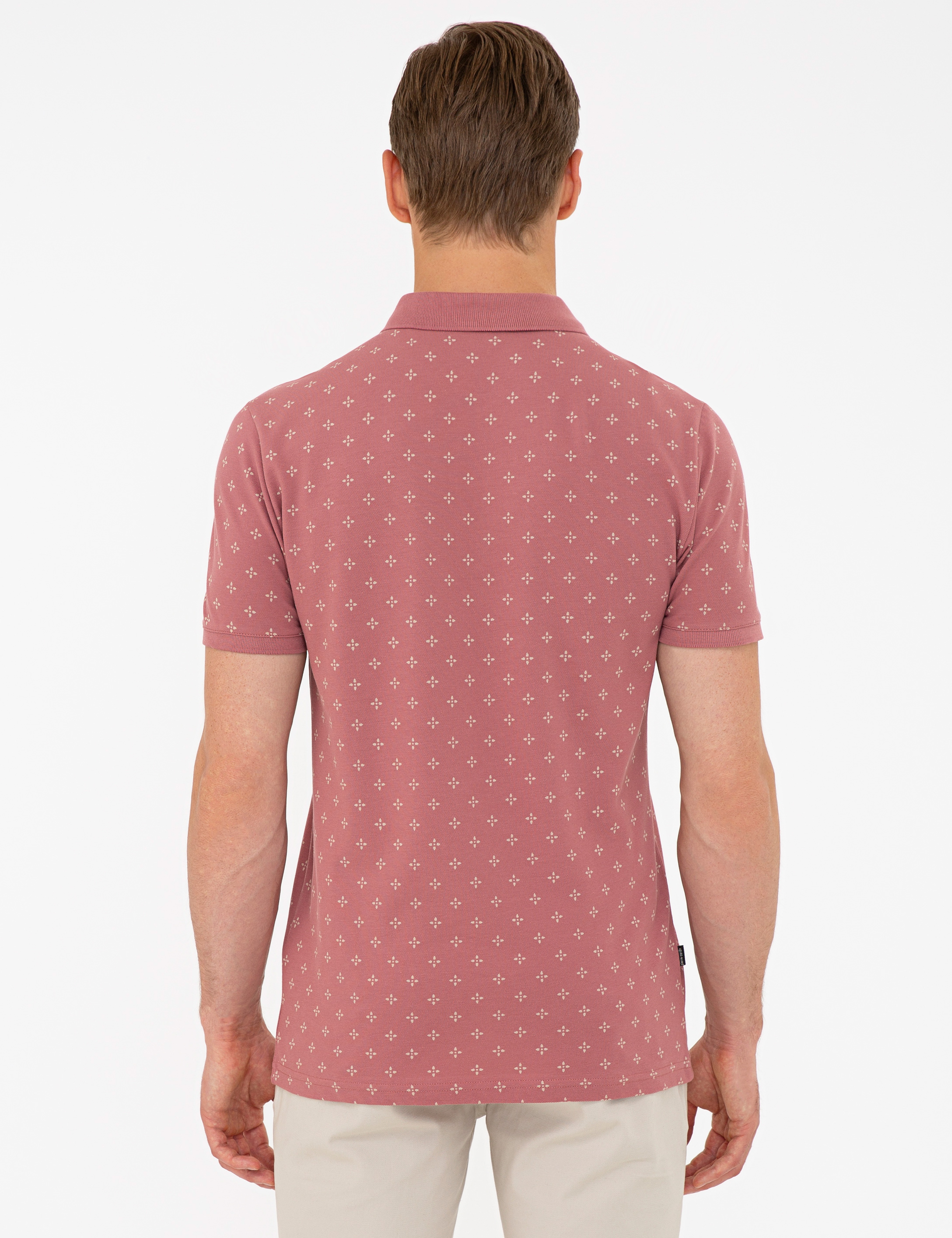 Gül Kurusu Slim Fit Polo Yaka Tişört