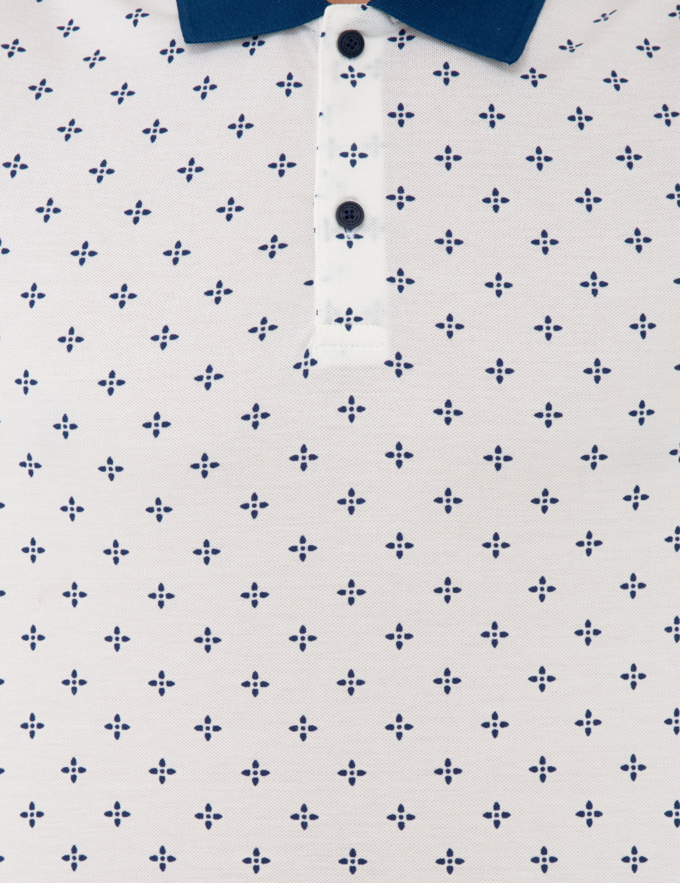 Ecru Slim Fit Polo Yaka T-Shirt