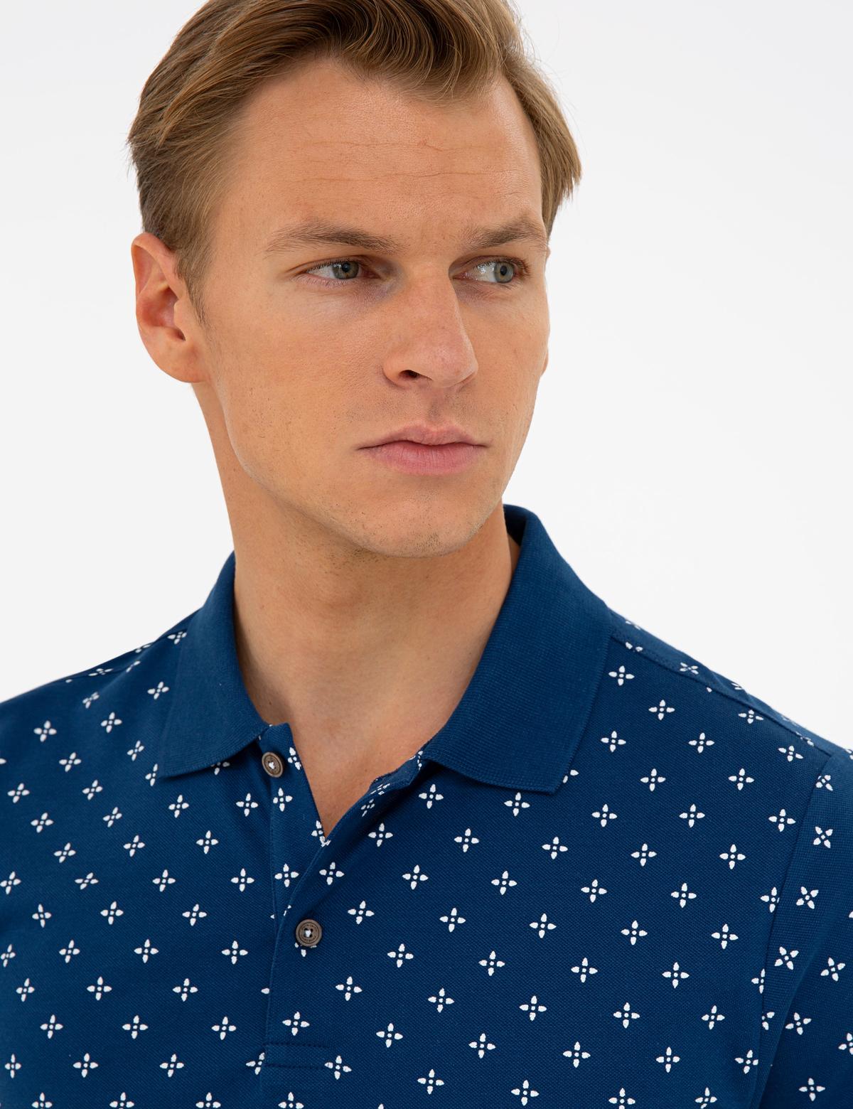 Lacivert Slim Fit Polo Yaka T-Shirt - 50242066019