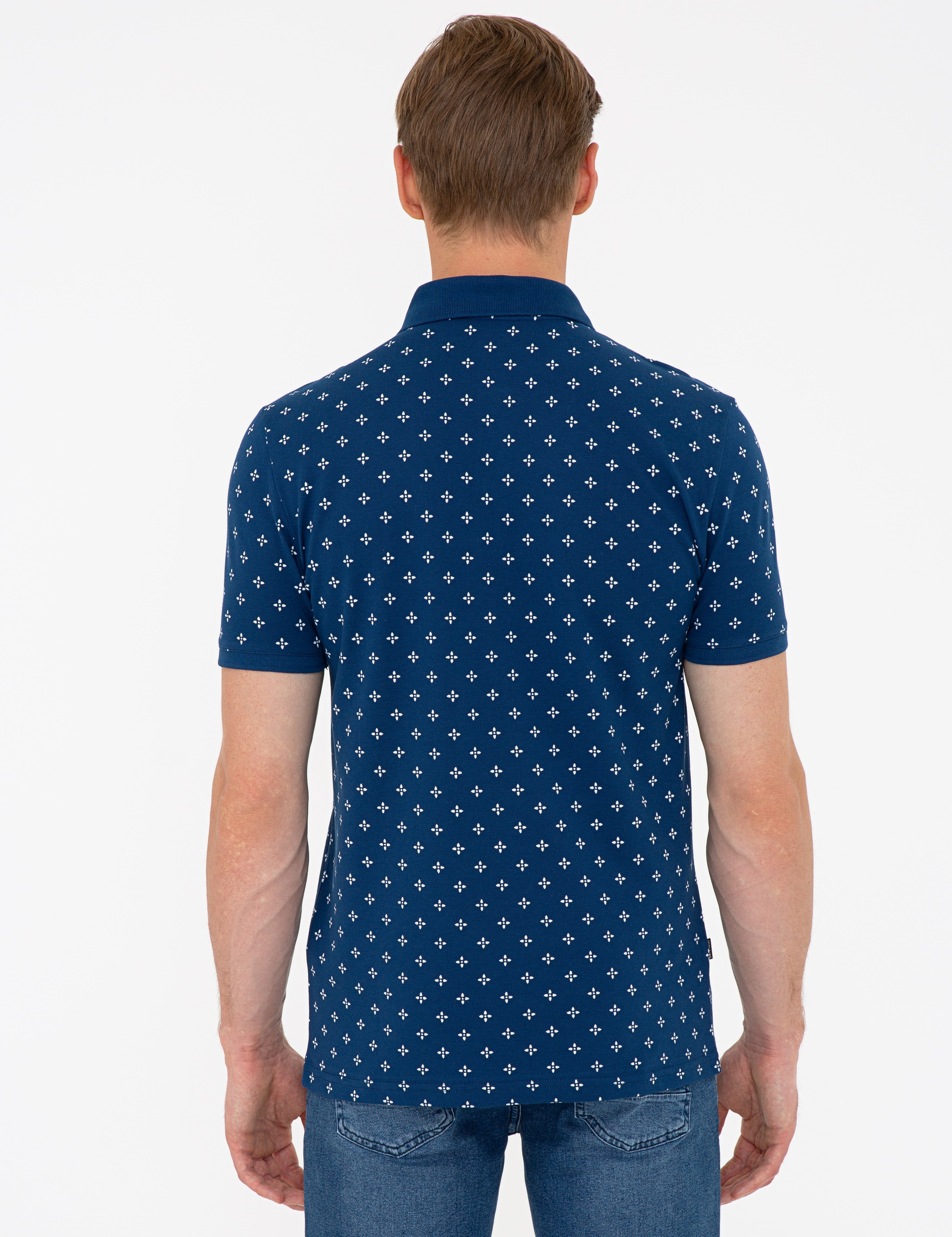 Lacivert Slim Fit Polo Yaka T-Shirt - Image 3
