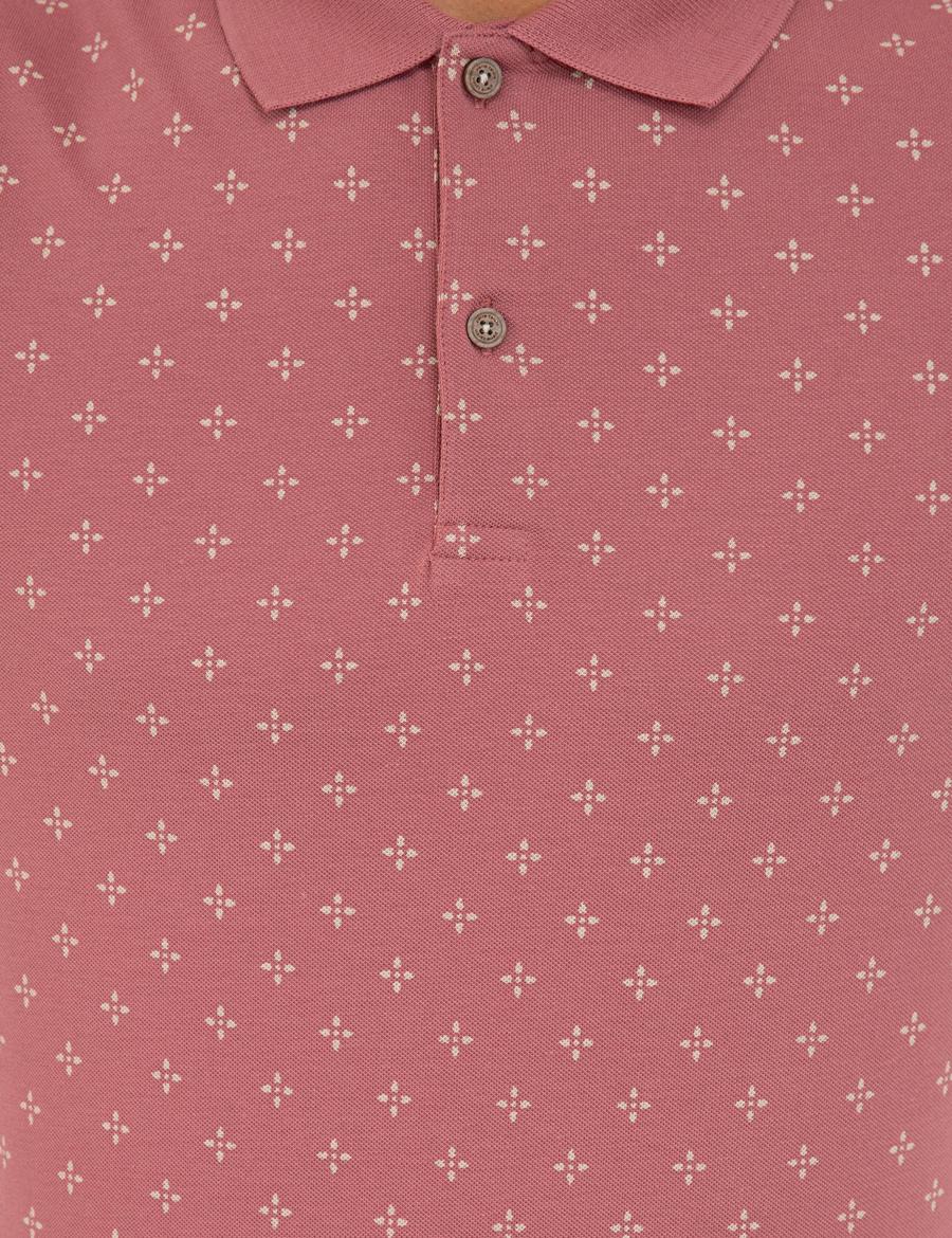 Gül Kurusu Slim Fit Polo Yaka Tişört